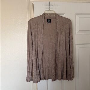 Bobeau Tan Open Front Cardigan